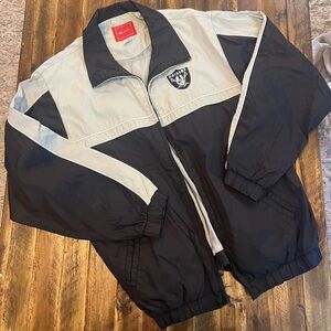 VTG Reebok NFL Oakland Raiders full-zip windbreaker jacket
